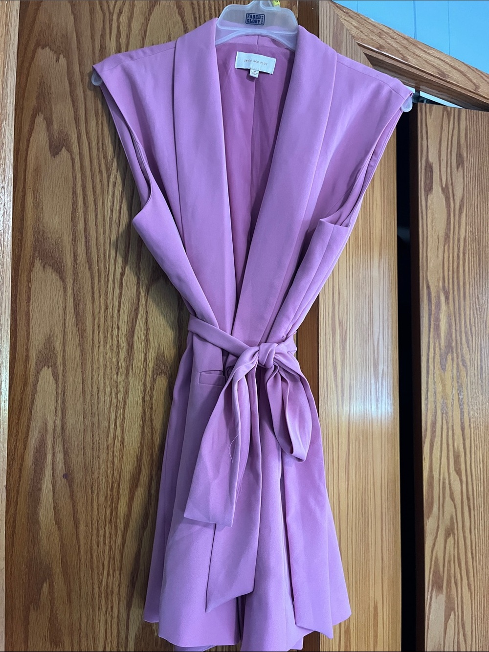 Skies Are Blue Sleeveless Tie-Waist Vest in Lilac